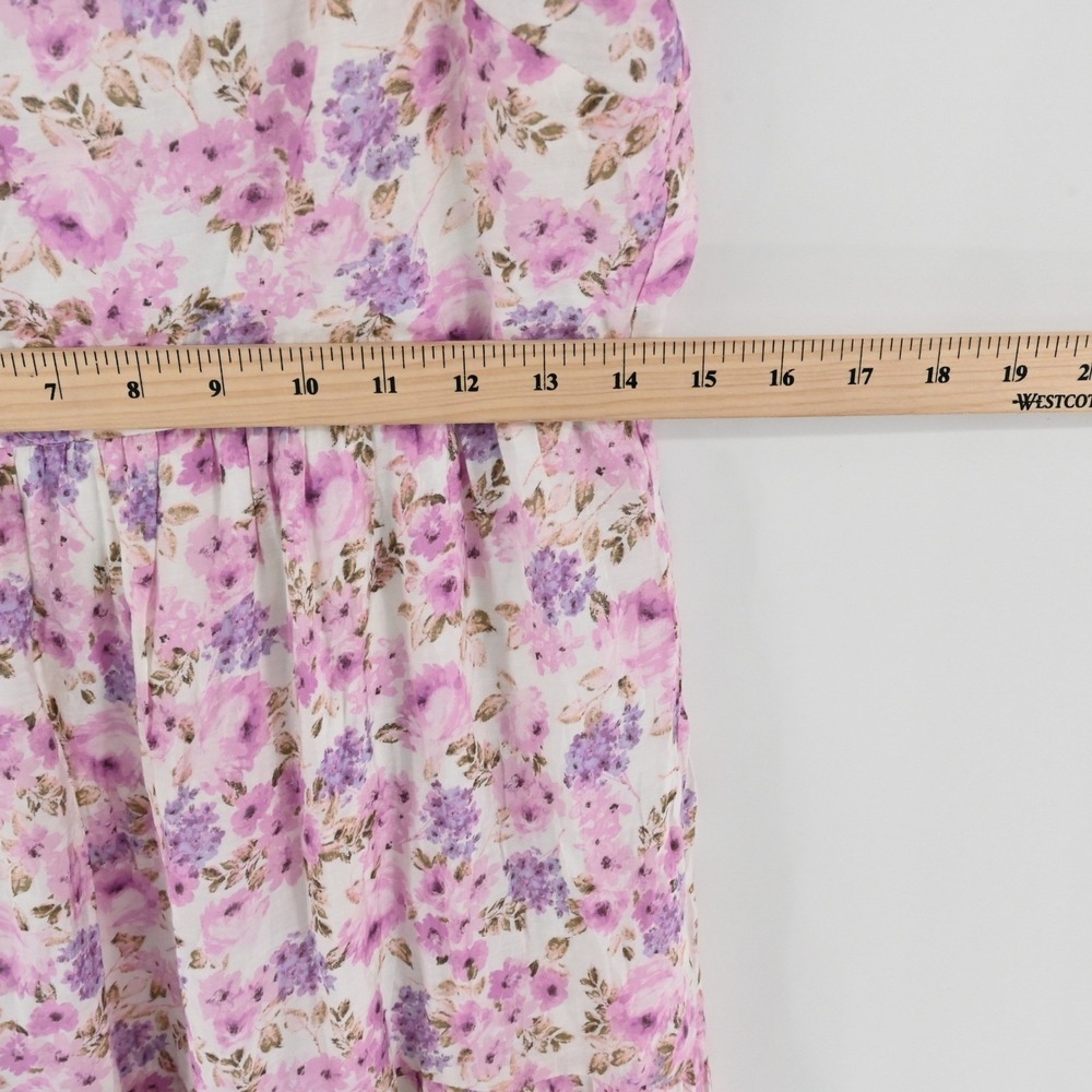 Altar'd State Floral Tiered Midi Dress Womens Size M Purple Pink Cottagecore - Picture 6 of 10